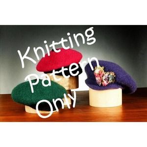 New Fiber Trends AC-8 Bev Galeskas Felt Cap Beret Hat Knitting Pattern